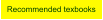 Recommended texbooks