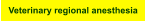 Veterinary regional anesthesia
